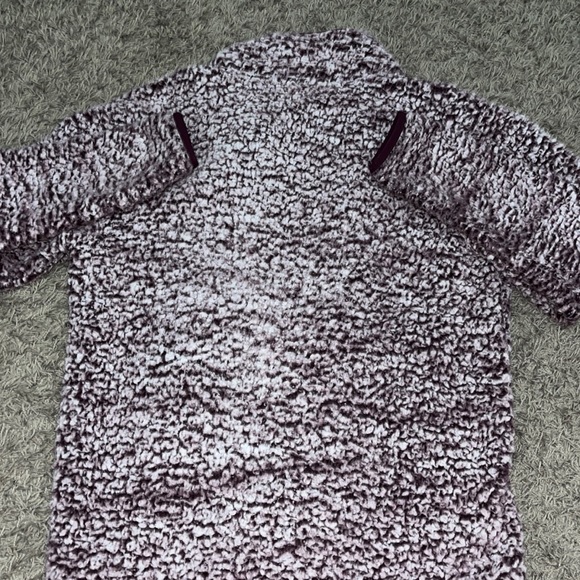 Burgundy Zip-Up Sherpa Jacket, Brand Pink, Size Small - Picture 2 of 4